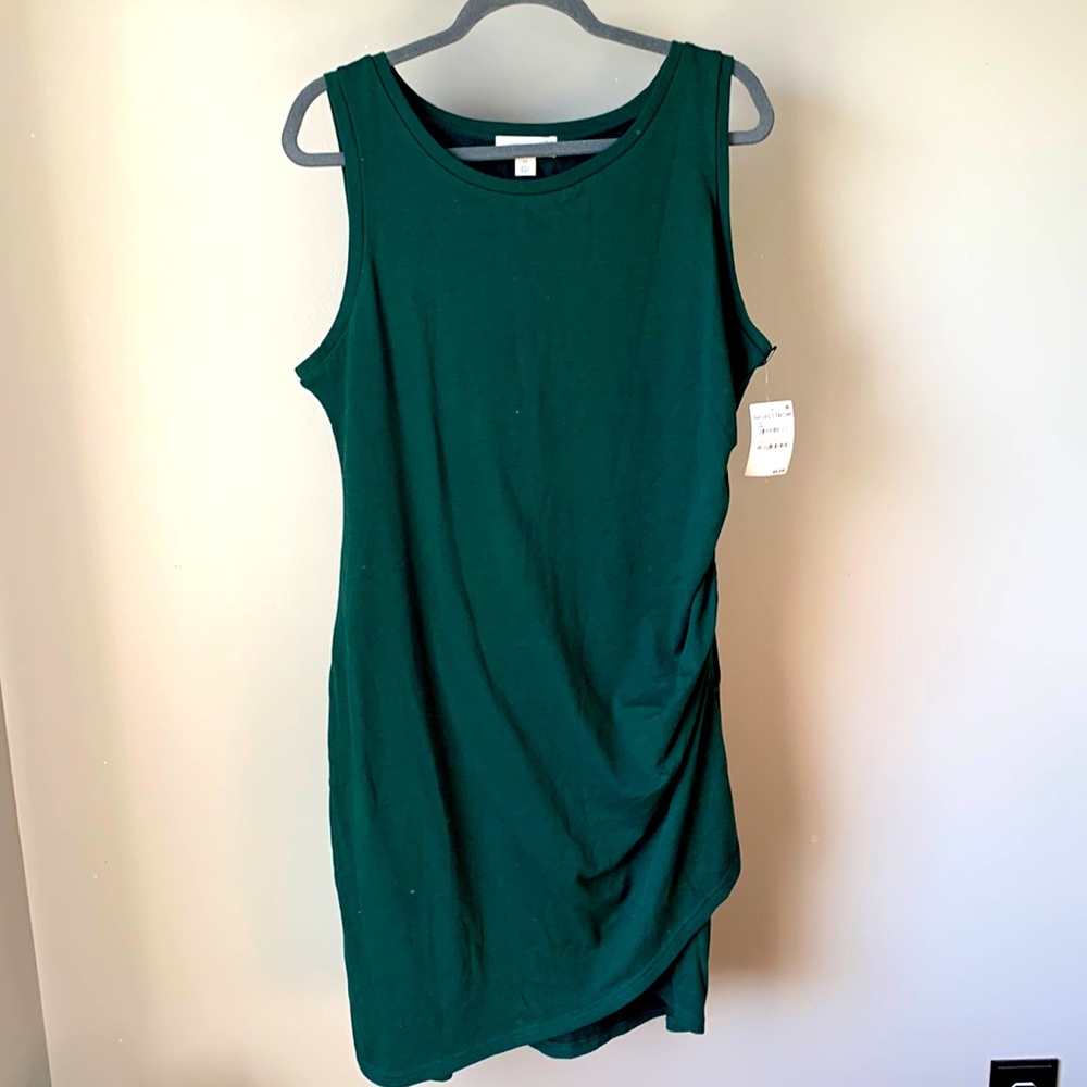 NWT ruched sleeveless jersey dress